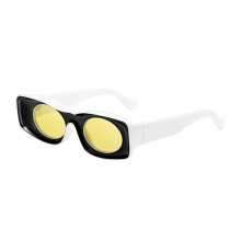 Rectangular Retro Sunglasses Women Men Polygonal Narrow Fashion Cute Eyewear