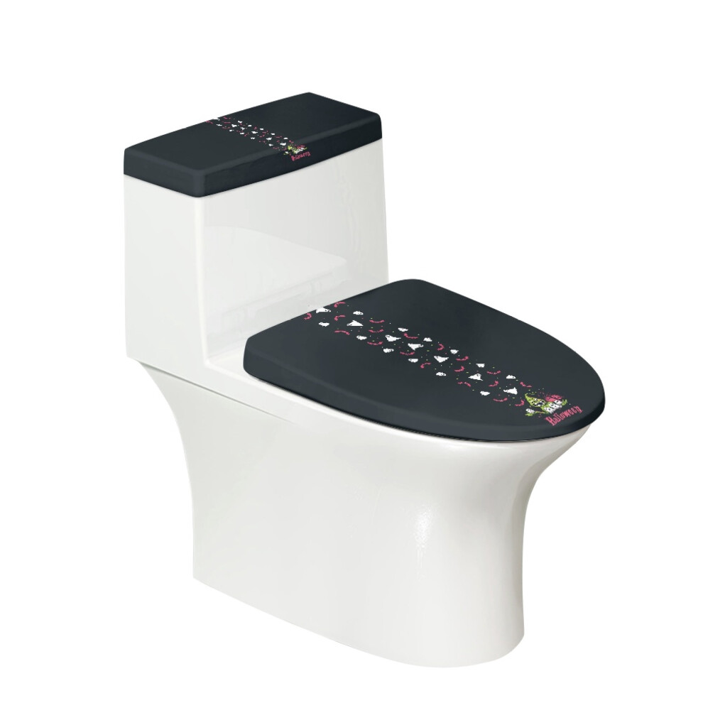 Ghost And Bats Toilet Lid Cover And Toilet Tank Lid Cover Washable For Bathroom Dust-Proof Toilet Cover Set 9101399463672