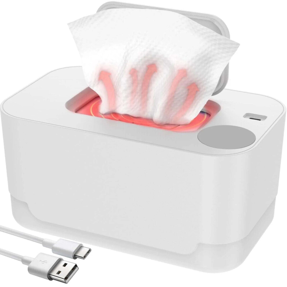Jor Portable & Silent Usb Baby Wipe Warmer And Baby Wet Wipes Dispenser With Night Light/Pink