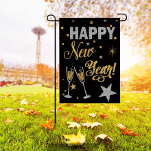Garden Flag Happy New Year Double-Sided 12x18 in
