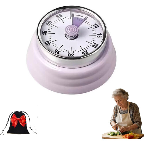 Mechanical Kitchen Timer Loud 75dB Visual Magnetic Dial