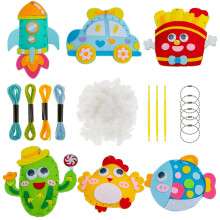 Toy Sewing Kit Easy Sewing Doll Kit for Beginner Handcraft Sewing Fun Learn to Sew Colorful DIY Handcraft Sewing Fun Kits for Beginner