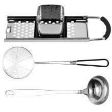 Stainless Steel Noodle Press & Dumpling Maker – Portable Spaetzle Maker with Strainer Spoon, Compatible with Pasta Pots