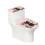 Polyester Toilet Seat Cover with Elastic Edge Pink Rose 1