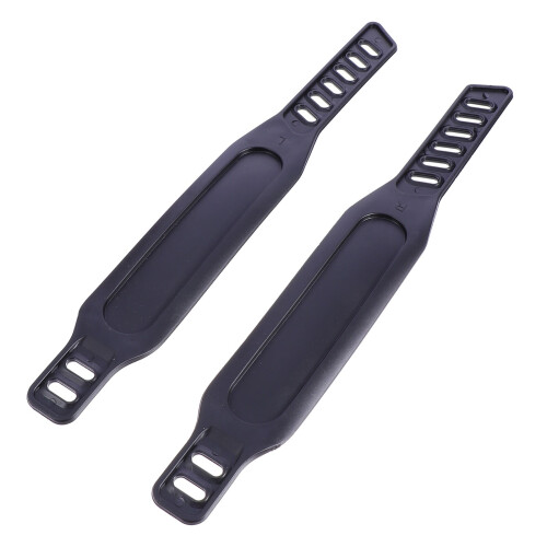2 Pcs Exercise Bike Foot Pedal Straps Adjustable Elastic Plastic for Cyclists