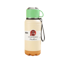 316 Stainless Steel Vacuum Cup with Carrying Strap, Thickened Travel Mug, Tea-Water Separation, 20/27/33.8 oz