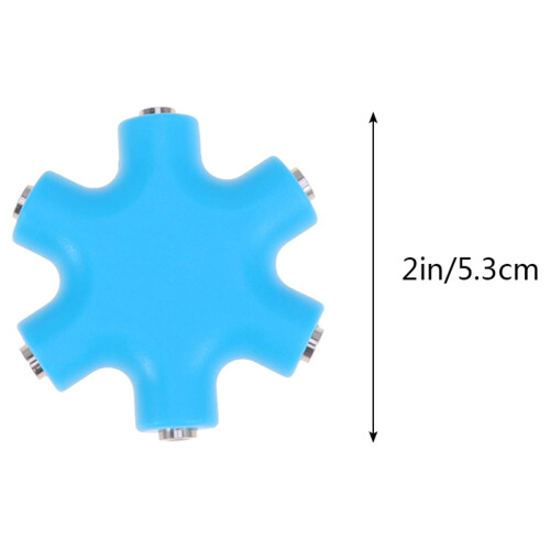 Hexangular Headphone Jack Splitter 1Pcs In Random Color For Multiple Outputs 1
