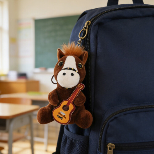 Brown Horse Keychain Polyester Soft with Metal Clasp 2