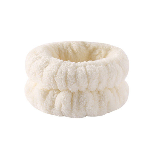 Women's Beige Solid Color Stretchable Hair Band 1