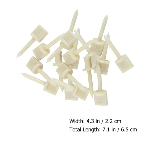 Archery Pins White Nylon 10Pcs Durable Lightweight 1