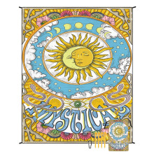 Beach Blanket Sandproof Waterproof Windproof, suitable for outdoor picnics, tent camping, camping mats/86.6*70.8 in