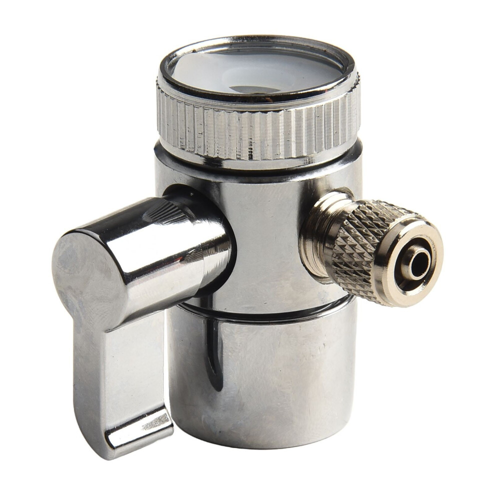 Silver Above Counter Water Filter For 1/4\" Ro Tubing Faucet Diverter Valve M22 (22Mm) Female Thread Bathroom Accessories 9362892418457