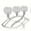 Gold-Plated Iron 3-Arm Crystal Candlestick 4