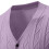 Ανδρικό Μονόχρωμο Πλεκτό Ζακέτα με V-Neck, Σχέδιο Ζακάρ, Μακρυμάνικο Πουλόβερ, 5