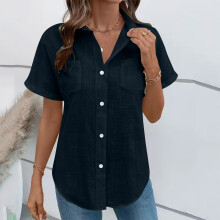 Women's Flax Long Sleeve Top Casual 1 Piece