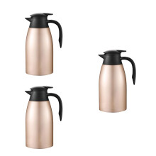 3Pièces Carafes Sous Vide Dorées Acier Inoxydable Usage