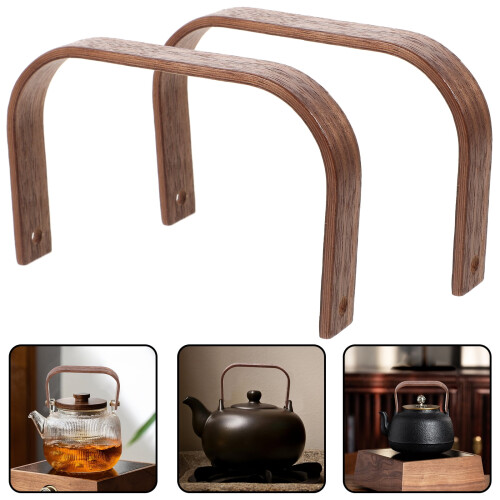 Wooden Teapot Handle Replacement 2 pcs 5.12" x 3.35" x 0.67" 1