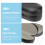 Double Glasses Case PU Leather Travel Organizer Black 5