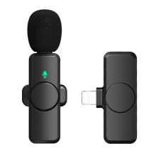 Microfon wireless Lavalier cu reducere a zgomotului, portabil, cu clip, mini microfon, 360, omnidirecțional, tip C/IOS, pentru înregistrare audio