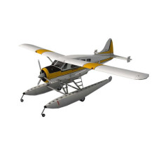 Ongeassembleerd papieren bouwpakket voor het bouwen van DHC-2Beaver watervliegtuigmodellen, ideaal voor luchtvaartliefhebbers en hobbyisten.