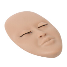 Lash Mannequin Head with 3 Replaceable Eyelids, Light Brown