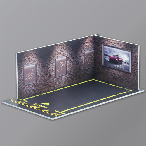 4pcs 1:24 Scale Backdrop Parking Lot Layout for Diecast Car Vehicles Display 2