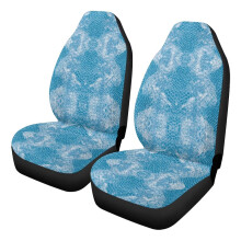Jasnoniebieskie pokrowce na fotele kubełkowe z wysokim oparciem (zestaw 2 szt.) – uniwersalne, pasujące do przednich siedzeń, kompatybilne z