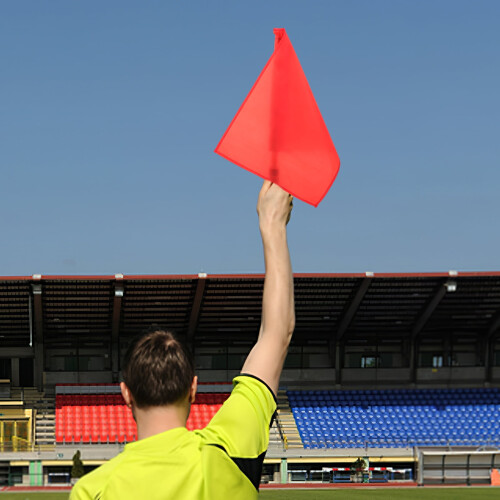 4 Pcs Volleyball Line Flags Karate Referee Commanding Hand Signal 1