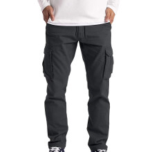 Men's Work Cargo Pants Mens Spring Autumn Loose Fit Large Size Cargo Pants with Multiple Tooling Pockets for Casual Outdoor