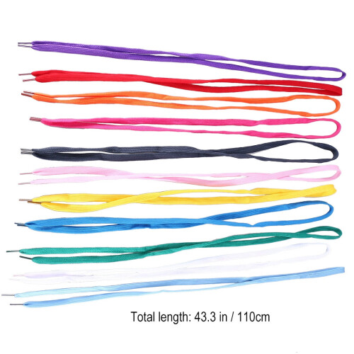 Lacets plats ronds extra longs pour baskets, 12 paires 1