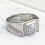 Adjustable Bronze Open Ring for Men Silver Tone 9.5 Inches 6