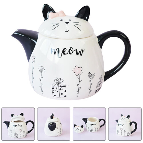 Ceramic Teapot Minimalist Fashion White 1 Pack 1