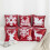 Christmas Pillow Red Snowflake Deer Design Double-Sided 4