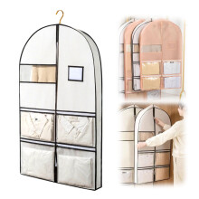 Space-Saving Hanging Garment Bag with Self-Compression Zipper, Compatible with Down Coats