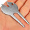 Golf Hole Maintenance Tools Divot Fork Metal Silver 5Pcs with Portable Design 8