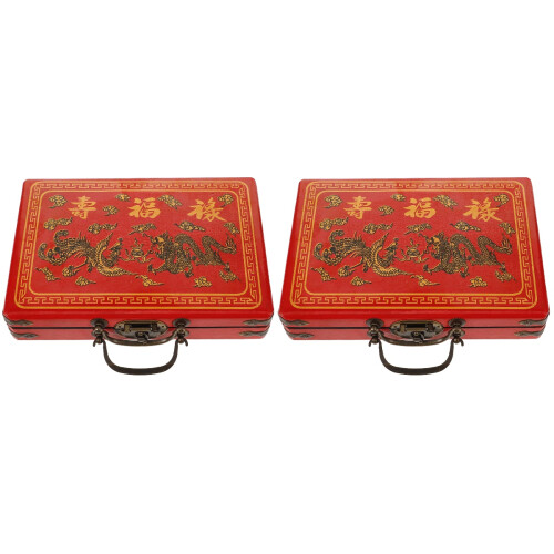 2St Mahjong Box Stevig Voor Opslag En Draagbaarheid