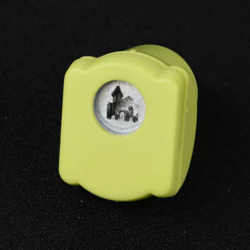 Random Color Mini Plastic Paper Punches Craft Cutter Scrapbooking Pick Patterns-Castle-7x7mm 1