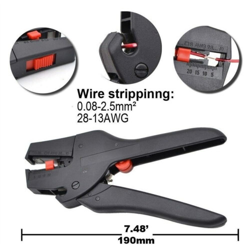 Cable Stripper Automatic Wire Stripper With Blade Plastic Pliers Length Limiter Multifunctional Removal Cable Stripper Electrician Tools 1