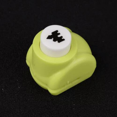 Random Color Mini Plastic Paper Punches Craft Cutter Scrapbooking Pick Patterns-Castle-7x7mm 2
