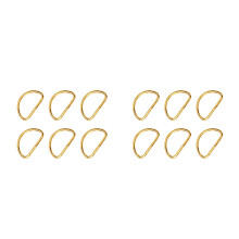 200St Metalen D Ring , Goudkleurig Voor , Tassen & Riemen