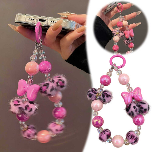 Beaded Short Chain Phone Strap with Secure Lanyard, Compatible with Smartphones 1