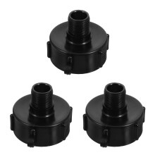 Adaptateur pour conteneur IBC (lot de 3) : adaptateur de vidange en plastique pour tuyau d'arrosage et réservoir d'eau.