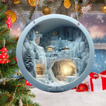 1 Pcs Christmas Tree Nativity Scene with Figurines, Christmas Holy Family Nativity Scene for Xmas Decor Gift, Tabletop Decorative Christmas Ornaments