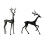 Black Reindeer Statue Christmas Decoration Modern Indoor 3