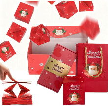 Coffret surprise pour Noël, anniversaire et Saint-Valentin - Créez un cadeau surprenant avec ce coffret cadeau rouge rebondissant et romantique