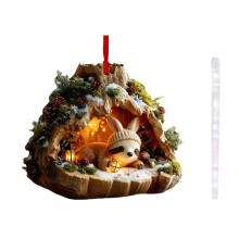 3 Pcs Christmas Tree Nativity Scene with Figurines, Christmas Holy Family Nativity Scene for Xmas Decor Gift, Tabletop Decorative Christmas Ornaments