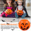 Plastic Pumpkin Candy Bucket 17 x 13.5 cm 2