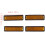 4 Pcs/Set Pedal Reflector Safety Night Cycling Reflective Accessory Plastic 6
