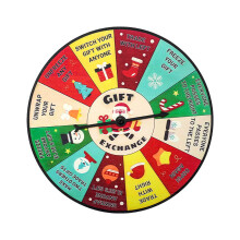 Wooden Christmas Spinning Wheel for Gift Exchange Game