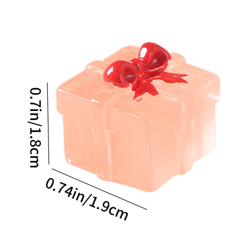 Shatterproof Mini Christmas Ornaments Orange 0.7 inch 1